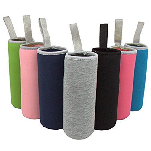 Sunkey 7 Pack Neoprene Water Bottle Sleeve 12oz - 19.4 oz Insulated Collapsible Drink Bottle Covers Carrier, Multi-color - Image 1