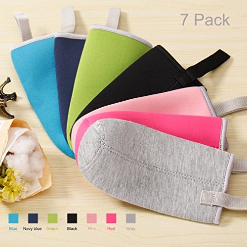 Sunkey 7 Pack Neoprene Water Bottle Sleeve 12oz - 19.4 oz Insulated Collapsible Drink Bottle Covers Carrier, Multi-color - Image 3
