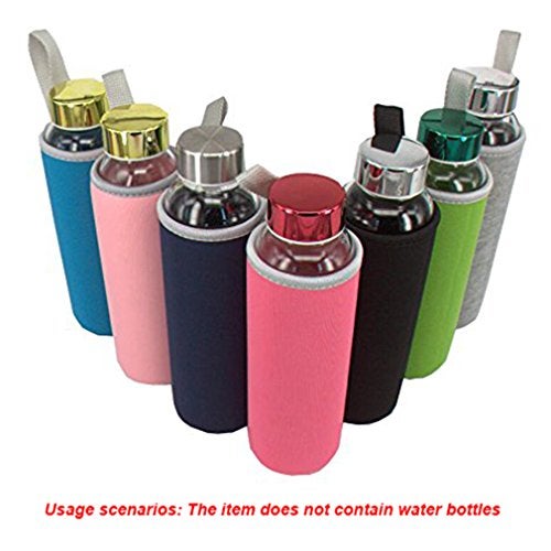 Sunkey 7 Pack Neoprene Water Bottle Sleeve 12oz - 19.4 oz Insulated Collapsible Drink Bottle Covers Carrier, Multi-color - Image 4