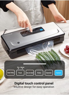 INKBIRD INKBIRD Vacuum Sealer Machine INK-VS02, 85kPa Powerful Pump, Dry/Moist Modes, Built-in Cutter, 30cm Seal Length, Easy Cleanup, Stainless Steel Design, Automatic Sealing for Food Preservation  - Image 5