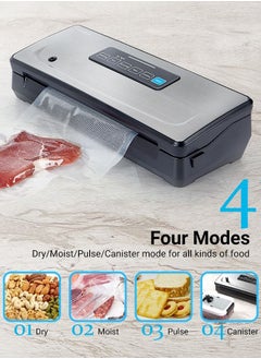 INKBIRD INKBIRD Vacuum Sealer Machine INK-VS02, 85kPa Powerful Pump, Dry/Moist Modes, Built-in Cutter, 30cm Seal Length, Easy Cleanup, Stainless Steel Design, Automatic Sealing for Food Preservation  - Image 4