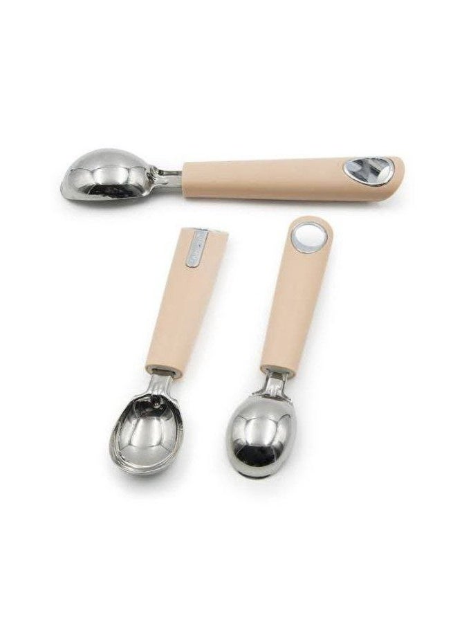 Generic - casasenko ice cream spoon which needs no introduction stainless steel spoon for serving ice cream chic and elegant design for making equal ice cream balls. For making watermelon and cantaloupe balls and serving them in a different and cheerful way. Easy to use and clean. High quality imported product. Multiple colors. - Image 1