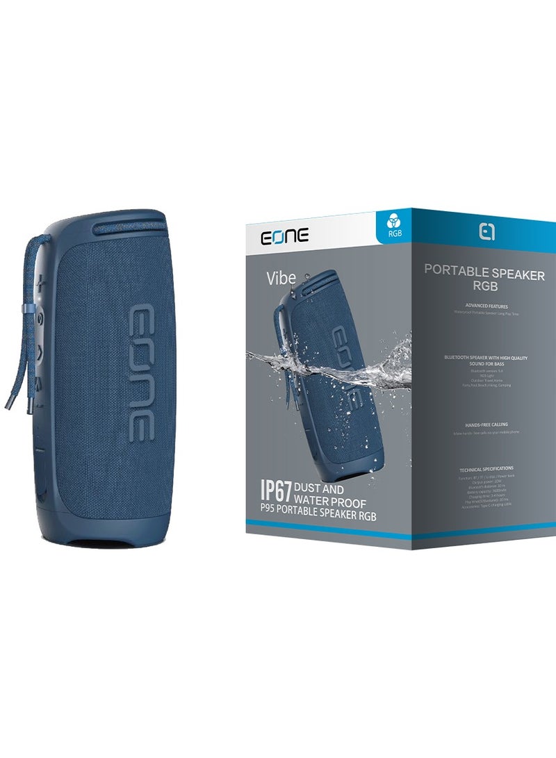 Eone Portable Bluetooth Speaker with Surround Stereo Sound, IP67 Waterproof Rating, Long Battery Life — Perfect for Gaming, TV, Desktop, and Computer Use - Image 2