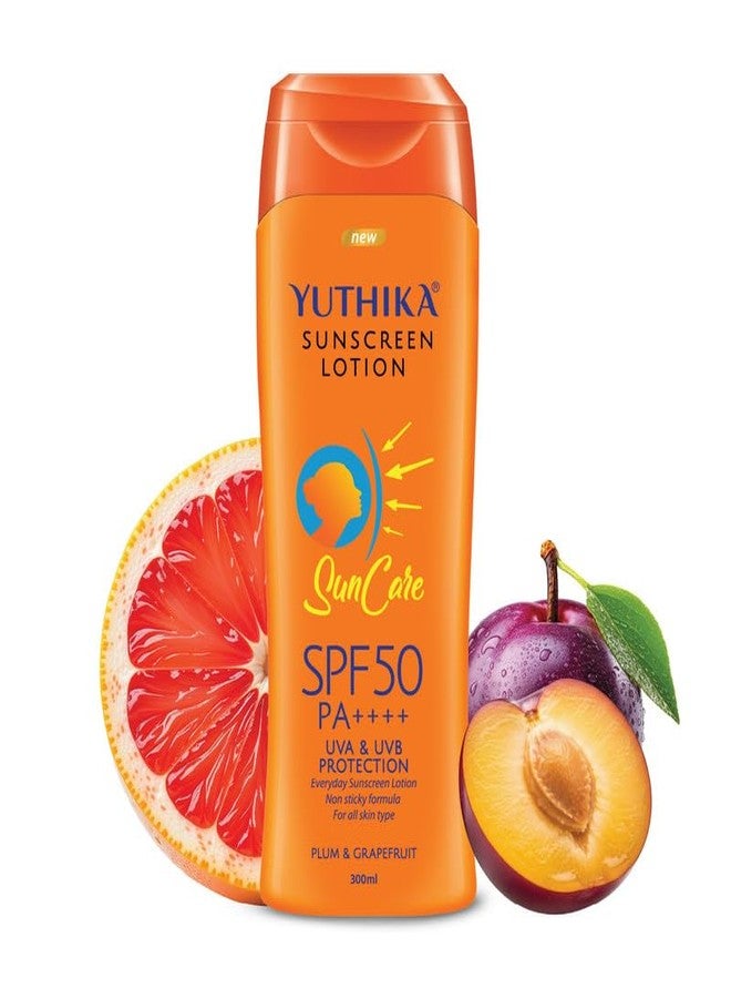 يوتيكا لوشن يوثيكا الواقي من الشمس SPF 50 PA+++ 300 مل | حماية واسعة النطاق من الأشعة فوق البنفسجية UVA وUVB | لا يترك طبقة بيضاء | خفيف الوزن | غير دهني | مقاوم للماء | مناسب لجميع أنواع البشرة | عبوة عائلية - Image 1