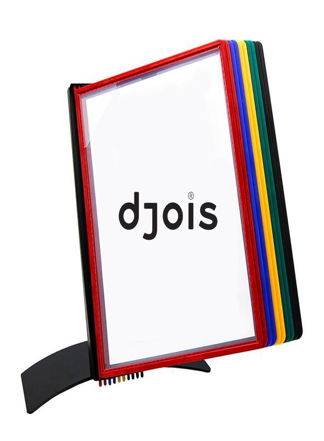 Tarifold DJOIS® by Tarifold Desktop Reference & Display System, Durable Metal Base & Polypropylene, Letter-Size,10 Double-Sided Pockets, 20 Sheet Capacity, Easy-Load, Made in Denmark, Assorted (EZD791) - Image 3