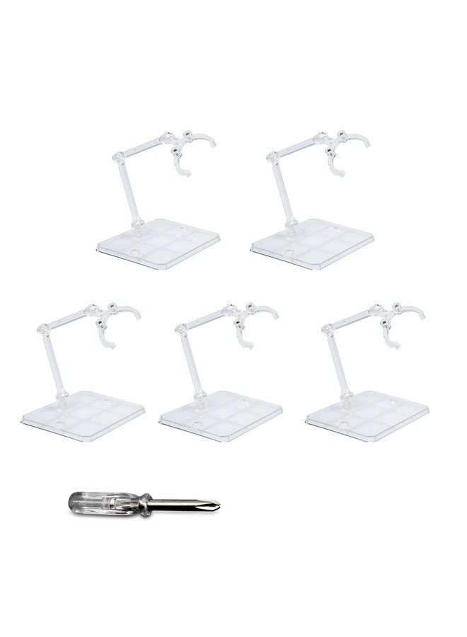 Action Figure Stand, 5 Pcs Transparent Assembly Action Figure Display Holder Base Model Support Stand Compatible With 6" Hg/Rg/Sd Gundam 1/144 Toy With Screwdriver - Image 2