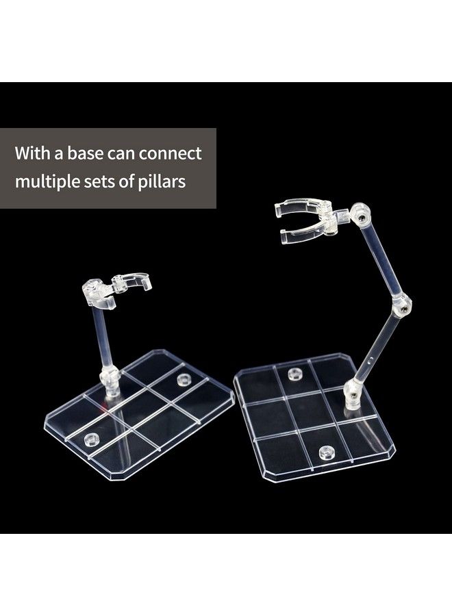 Action Figure Stand, 5 Pcs Transparent Assembly Action Figure Display Holder Base Model Support Stand Compatible With 6" Hg/Rg/Sd Gundam 1/144 Toy With Screwdriver - Image 4