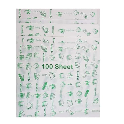 JASMINE & GLORY Parchment Paper Sheets (100 Count) | Premium Non-Stick, Pre-Cut, Oven Safe & Re-heatable Butter Paper for Baking, Cooking & Food Storage - Image 1