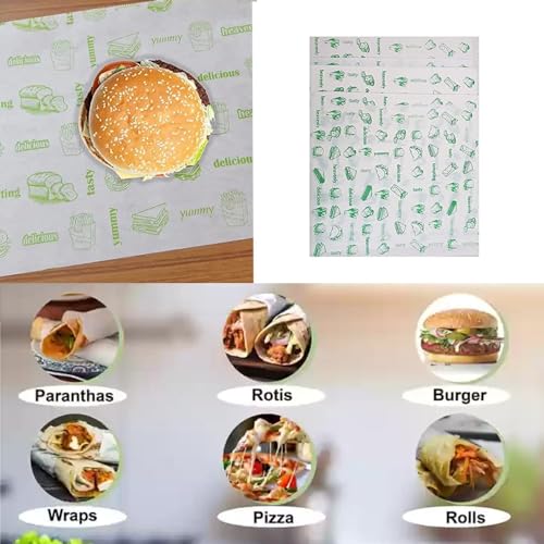 JASMINE & GLORY Parchment Paper Sheets (100 Count) | Premium Non-Stick, Pre-Cut, Oven Safe & Re-heatable Butter Paper for Baking, Cooking & Food Storage - Image 2