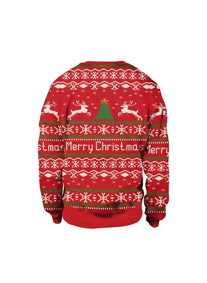 إسكدنيا جنس واحد عيد الميلاد القفز سترة مضحكة مطبوعة سترة طباعة سترة - Image 2