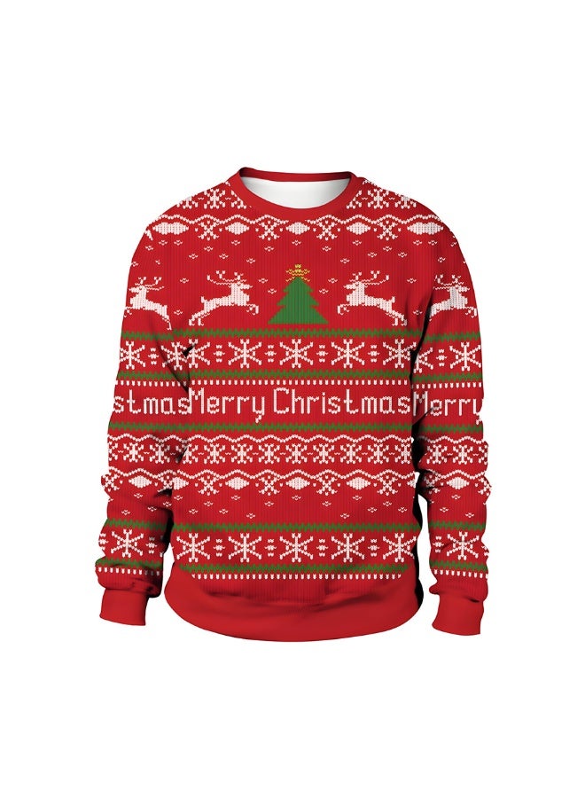 إسكدنيا جنس واحد عيد الميلاد القفز سترة مضحكة مطبوعة سترة طباعة سترة - Image 1