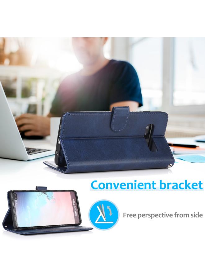 اس-توب جراب لهاتف Samsung Galaxy S10 Calf Texture 2 في 1 غطاء خلفي مغناطيسي قابل للفصل مع جراب جلدي أفقي قابل للطي مع حامل وفتحات للبطاقات ومحفظة وإطار للصور - Image 5