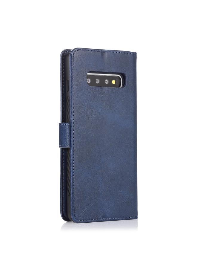 اس-توب جراب لهاتف Samsung Galaxy S10 Calf Texture 2 في 1 غطاء خلفي مغناطيسي قابل للفصل مع جراب جلدي أفقي قابل للطي مع حامل وفتحات للبطاقات ومحفظة وإطار للصور - Image 3