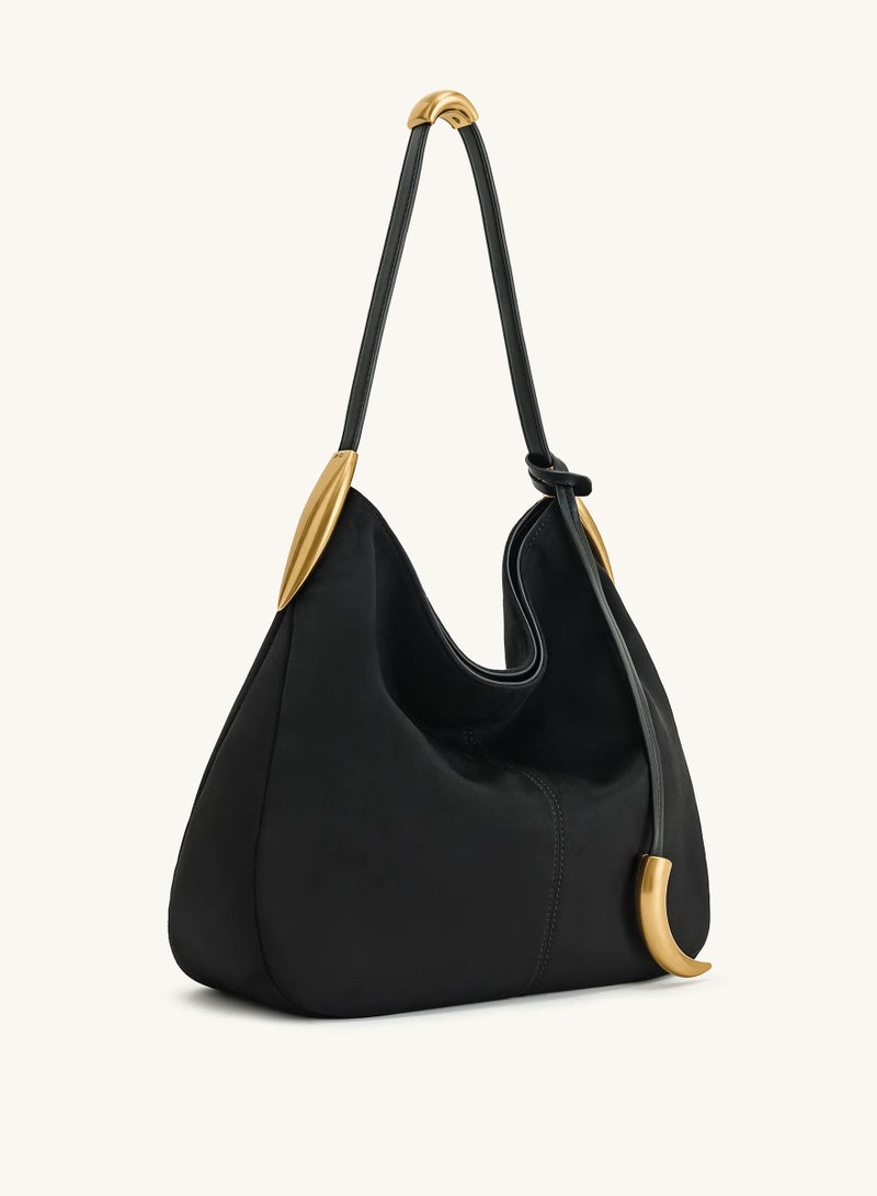 JW PEI Nina Metal Charm Hobo Bag - Black - Image 2