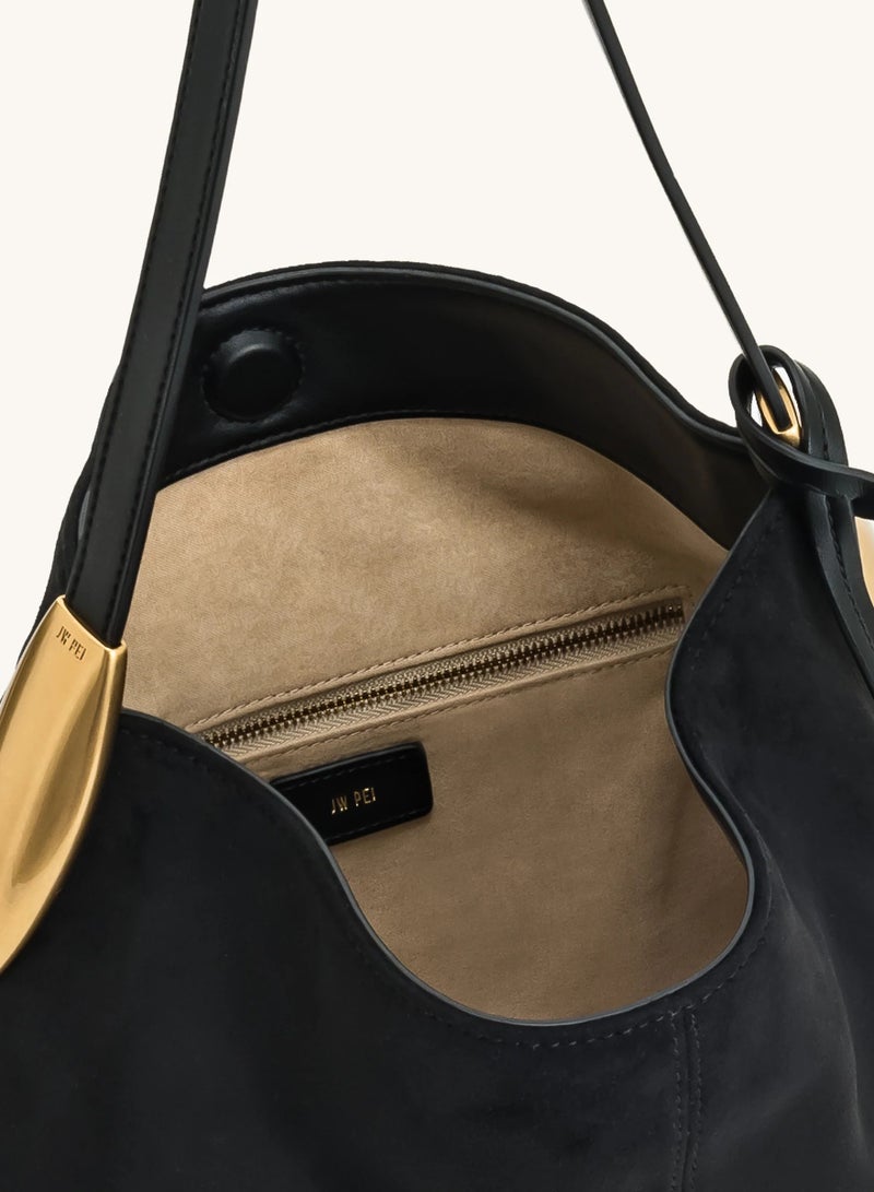 JW PEI Nina Metal Charm Hobo Bag - Black - Image 4