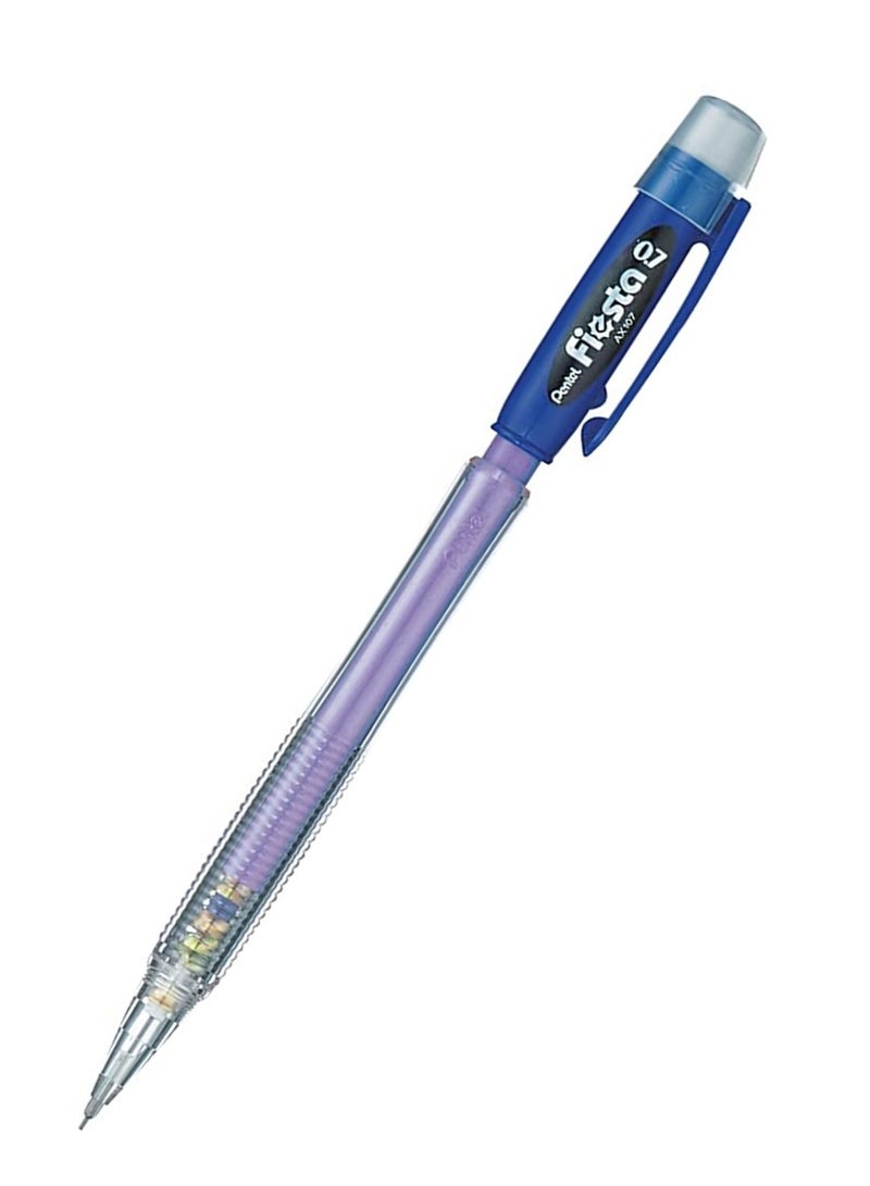Pentel 4-Piece Fiesta Mechanical Pencil 0.7mm Tip Blue Body - Image 2
