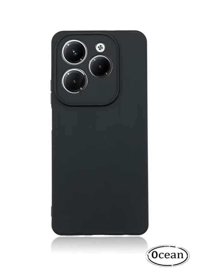 Ocean Infinix Hot 40 Pro Case Cover, Frosted Soft Silicone TPU Phone Case, Comfortable Touch and Camera Protection, All-Inclusive Shock-Proof and Drop-proof Phone Case for Infinix Hot 40 Pro, Black - Image 1
