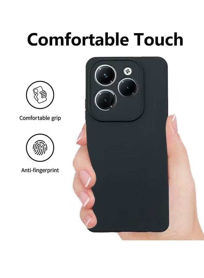 Ocean Infinix Hot 40 Pro Case Cover, Frosted Soft Silicone TPU Phone Case, Comfortable Touch and Camera Protection, All-Inclusive Shock-Proof and Drop-proof Phone Case for Infinix Hot 40 Pro, Black - Image 4