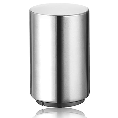 SmaringRobot Premium Automatic Beer Bottle Opener (Stainless Steel), No Damage to Caps, Portable Push Down and Pop Off Magnetic Cap Catcher, QUICK Fun Bartender Openning Tool for Corkscrew Lid Home Bars Kitchen - Image 1
