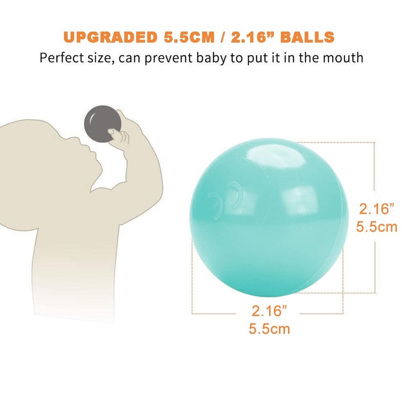Wonder Space Soft Pit Balls, Chemical-Free Crush Proof Plastic Ocean Ball, BPA Free with No Smell, Safe for Toddler Ball Pit/Kiddie Pool/Indoor Baby Playpen (50 Balls, Mix - Pastel) - Image 4