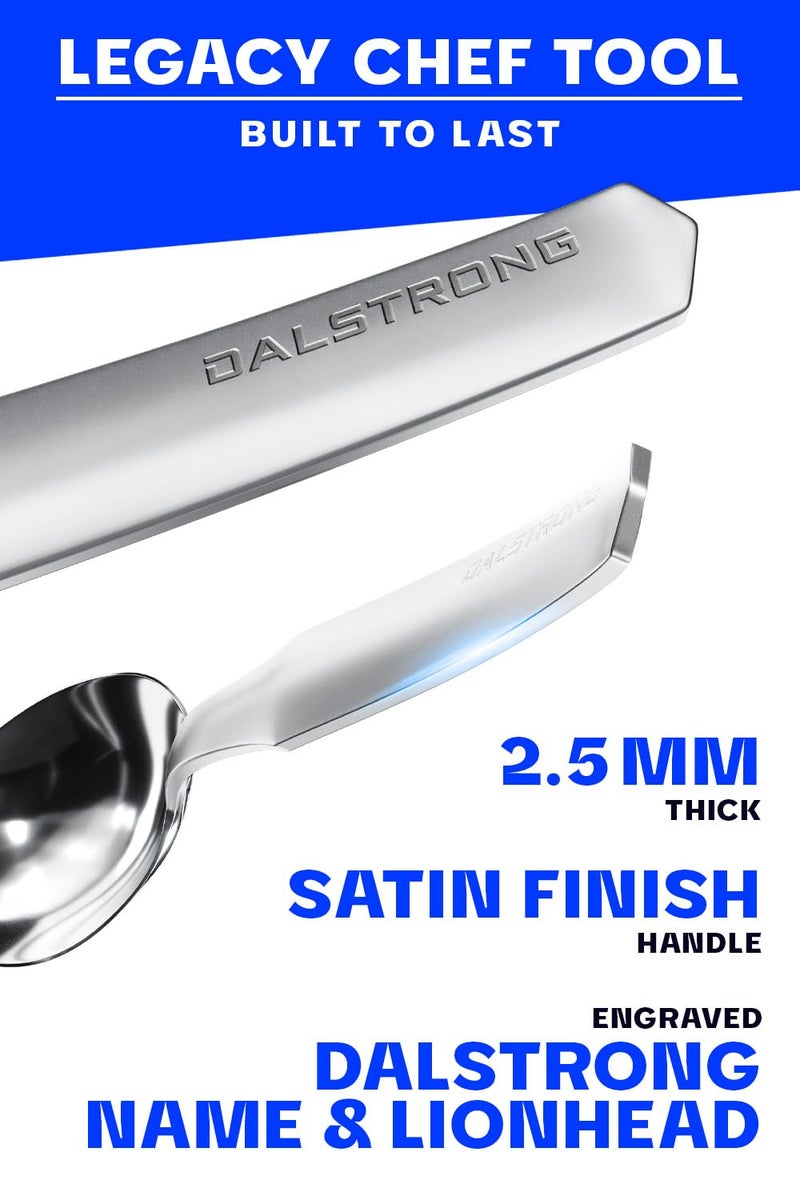 Dalstrong Professional Sauce & Plating Chef Spoon - 304 Stainless Steel - 1.4 TBSP - 9.5" Length - Silver - Metal Serving Spoon - Cooking Kitchen Utensils - Satin Finish Handle for Grip - Chef Knife - Image 3