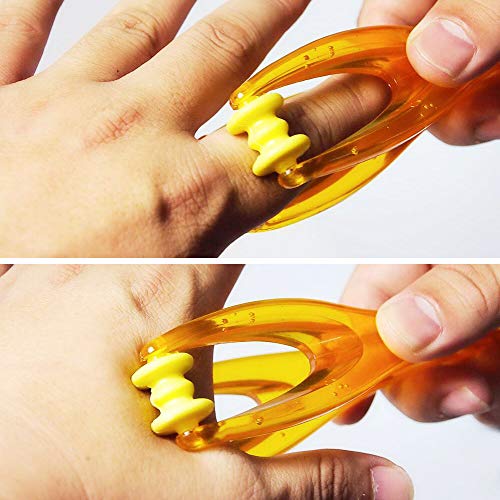 DOPHO 2pcs Pack Handheld Finger Massager Joints Mini Blood Circulation Plastic Massage Tool Wheel Relax Hand Articulations Arthritis Pain Relief