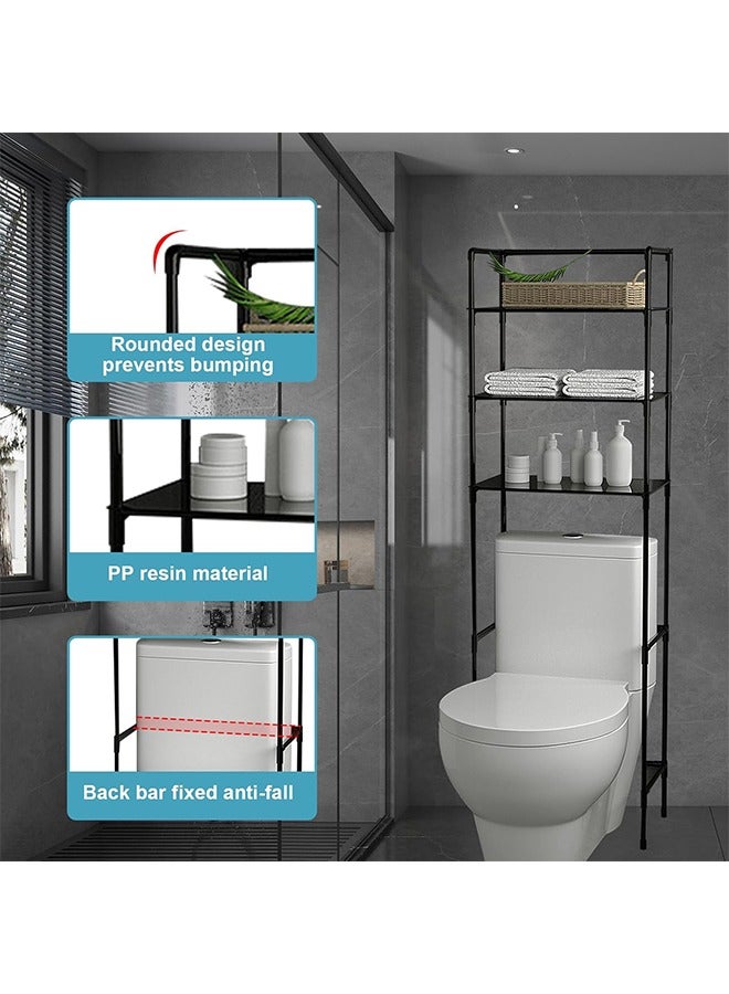 3-Tier Shelf Over the Toilet Space Saving Bathroom Cabinet Bathroom Shelf Towel Storage Rack Organizer 45x25x150cm  - Image 3