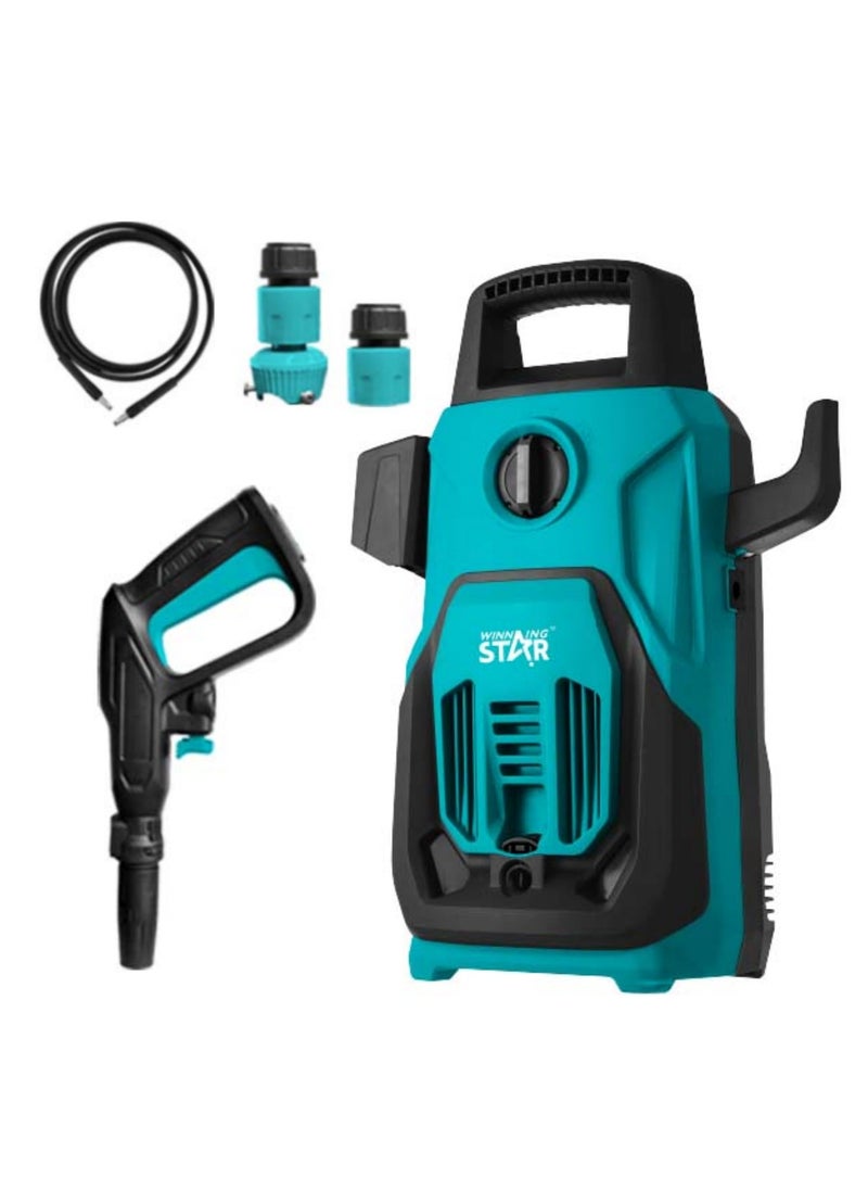 Winning Star 1200W Pressure Washer for Home, Garden, and Car Cleaning | 60 Bar Max Pressure, 3 Meter Hose, Lightweight, ECO-Friendly, Includes Accessories, 5L/min Flow Rate  - Image 1