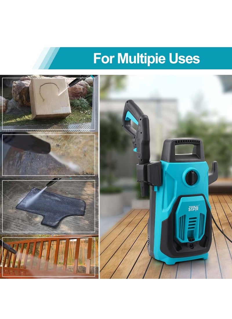 Winning Star 1200W Pressure Washer for Home, Garden, and Car Cleaning | 60 Bar Max Pressure, 3 Meter Hose, Lightweight, ECO-Friendly, Includes Accessories, 5L/min Flow Rate  - Image 3