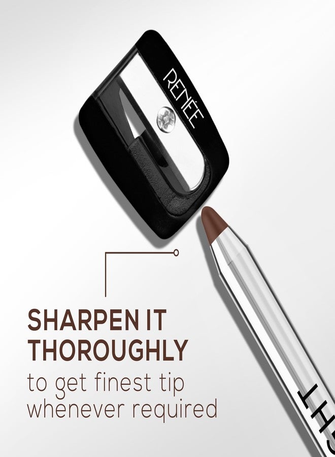 رينيه قلم كحل رينيه ميدنايت - بني | كحل مقاوم للماء والتلطخ مع مبراة | لمسة نهائية مطفية، يدوم حتى 24 ساعة | مسحة واحدة، غني بفيتامين E | 1.5 غرام - Image 4