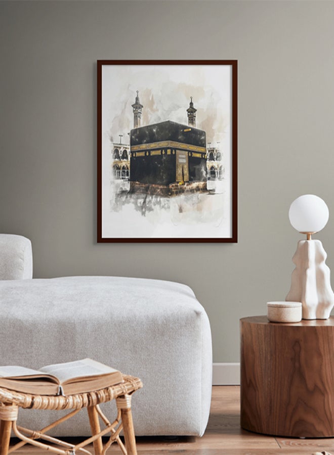 Art Decor Framed Islamic Wall Art of Kabah Holy Kabaah Painting Fine Art Wall Décor for Living Room Bedroom Dining Room Office Gifting - Image 3