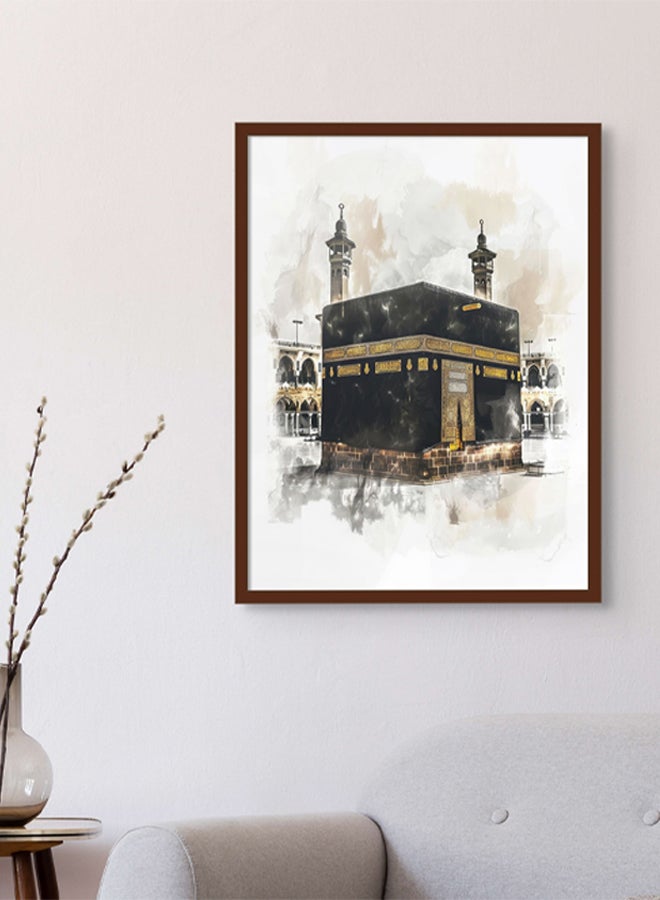 Art Decor Framed Islamic Wall Art of Kabah Holy Kabaah Painting Fine Art Wall Décor for Living Room Bedroom Dining Room Office Gifting - Image 2