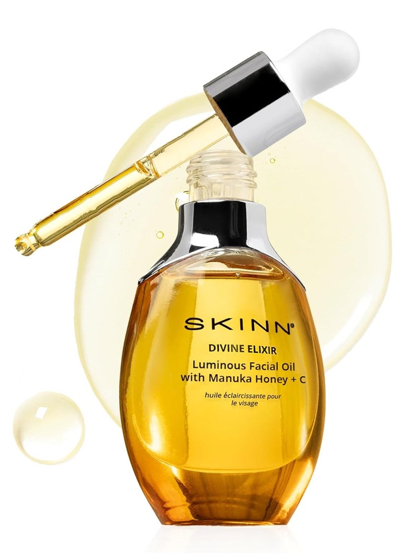 Skinn SKINN Luminous Facial Oil - Face Oil to Visibly Brighten, Firm, and Hydrate - Hydrating Oil for Anti-Aging and Dry Skin to Reduce Fine Lines, and Wrinkles - Vitamin C and Manuka Honey  - Image 1