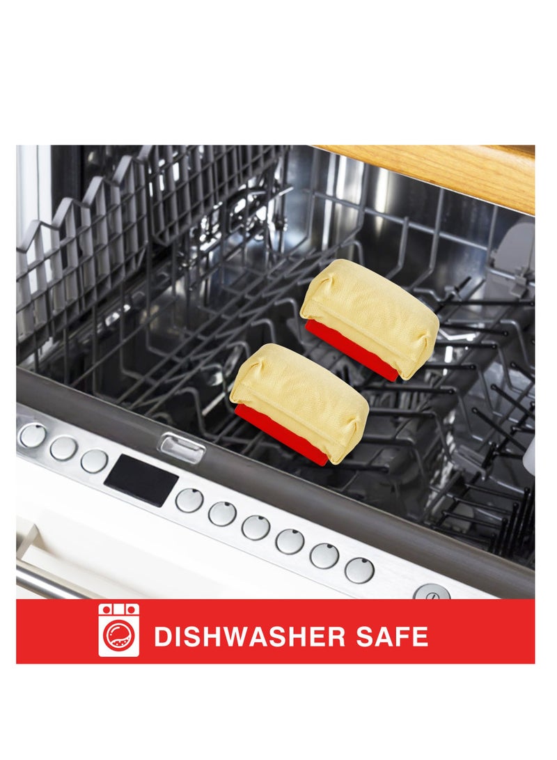 Excefore فرشاة شواء آمنة، فرشاة شواء بدون شعيرات لتنظيف الشواية، فرشاة شواء للشواء الخارجي، فرشاة منظف الشواية بالبخار برأس تنظيف قابل للتبديل للشبكات المصنوعة من الفولاذ المقاوم للصدأ أو الحديد الزهر - Image 2