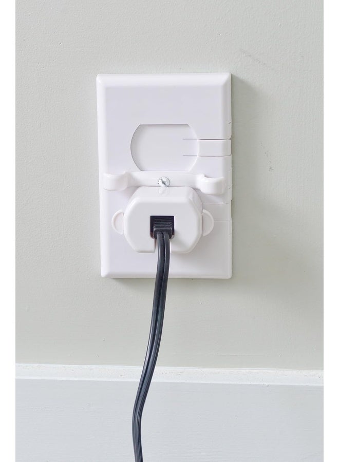Cardinal Gates 3 Piece Plug Guard and Cord Keeper, White - Image 3