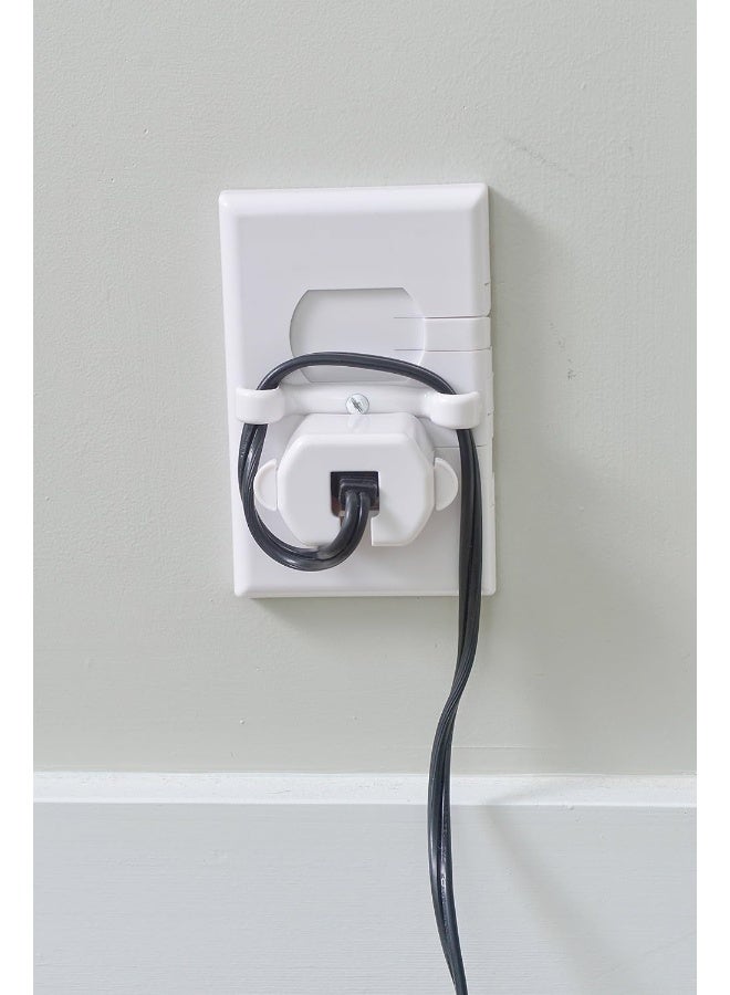 Cardinal Gates 3 Piece Plug Guard and Cord Keeper, White - Image 4