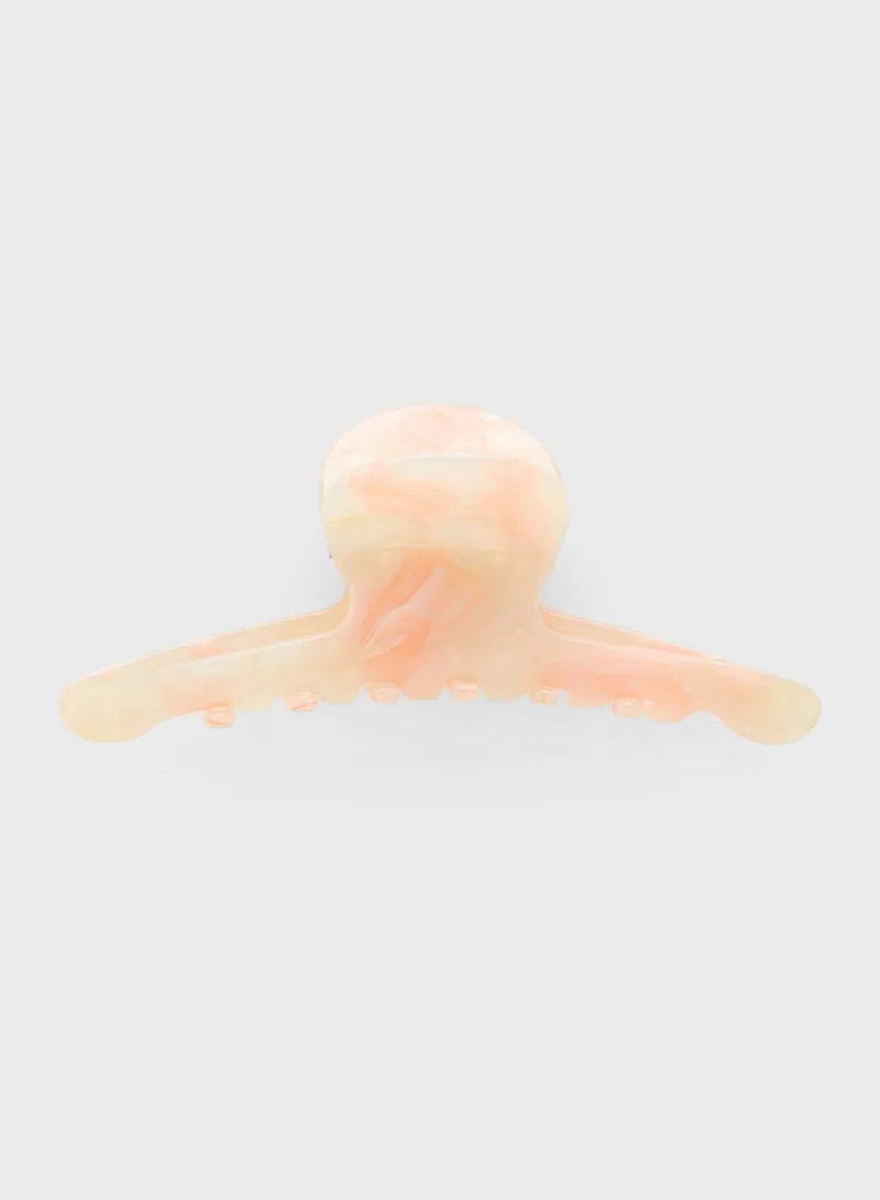 ELLA Marble Resin Curved Hair Claw