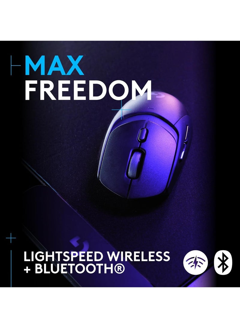 Logitech G309 LIGHTSPEED Wireless/Bluetooth Gaming Mouse, Lightweight, LIGHTFORCE Hybrid Switches, HERO 25K Sensor, 86g & 300+ hr battery life with AA battery, 6 Programmable Buttons, PC & Mac - Black - Image 3