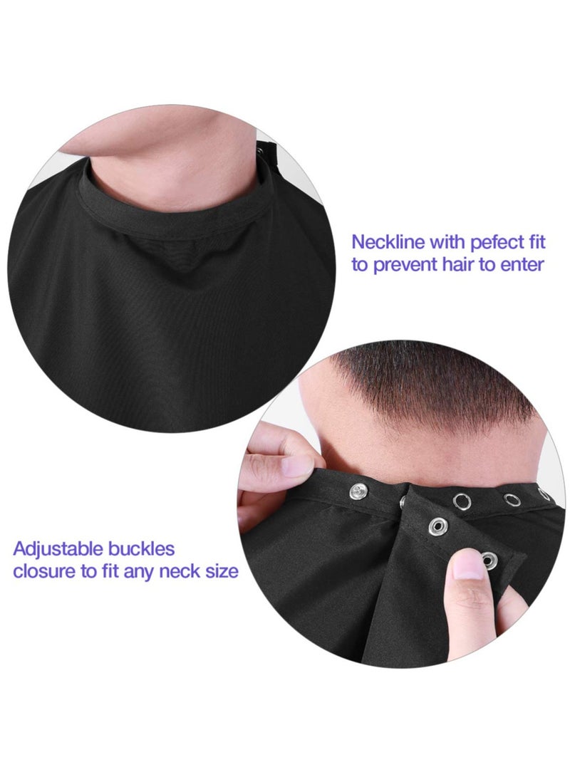ORiTi Professional Barber Cape with Snap Closure, Hair Cutting Salon Cape Hairdressing Apron Black, Neck Duster Brush Included - Image 4