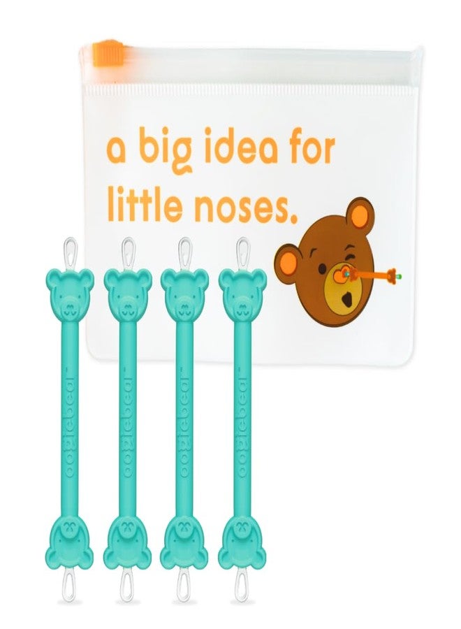 oogiebear: Baby Nose Cleaner & Ear Wax Removal Tool - Safe Booger & Earwax Removal for Newborns, Infants, Toddlers - Dual-Ended - Essential Baby Stuff, Diaper Bag Must-Have - 4 Pack with a Pouch - Image 1