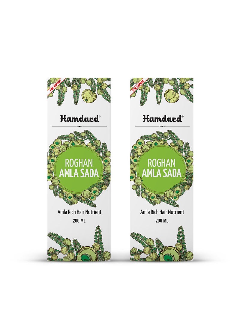 همدرد روغان أملا صدى أعشاب نقية ، زيت مغذي للشعر 200 مل (عبوة من 2) - Image 1