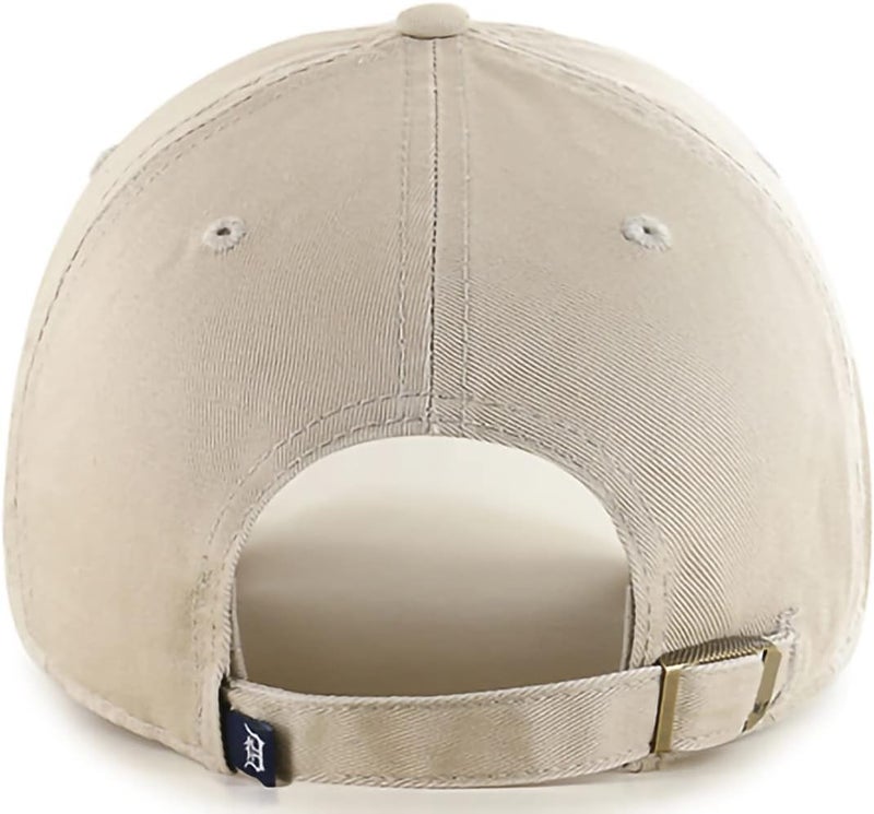 47 Brand MLB Khaki Primary Logo Clean Up Adjustable Strap Baseball Dad Hat Cap, Adult One Size Fits All - Image 2