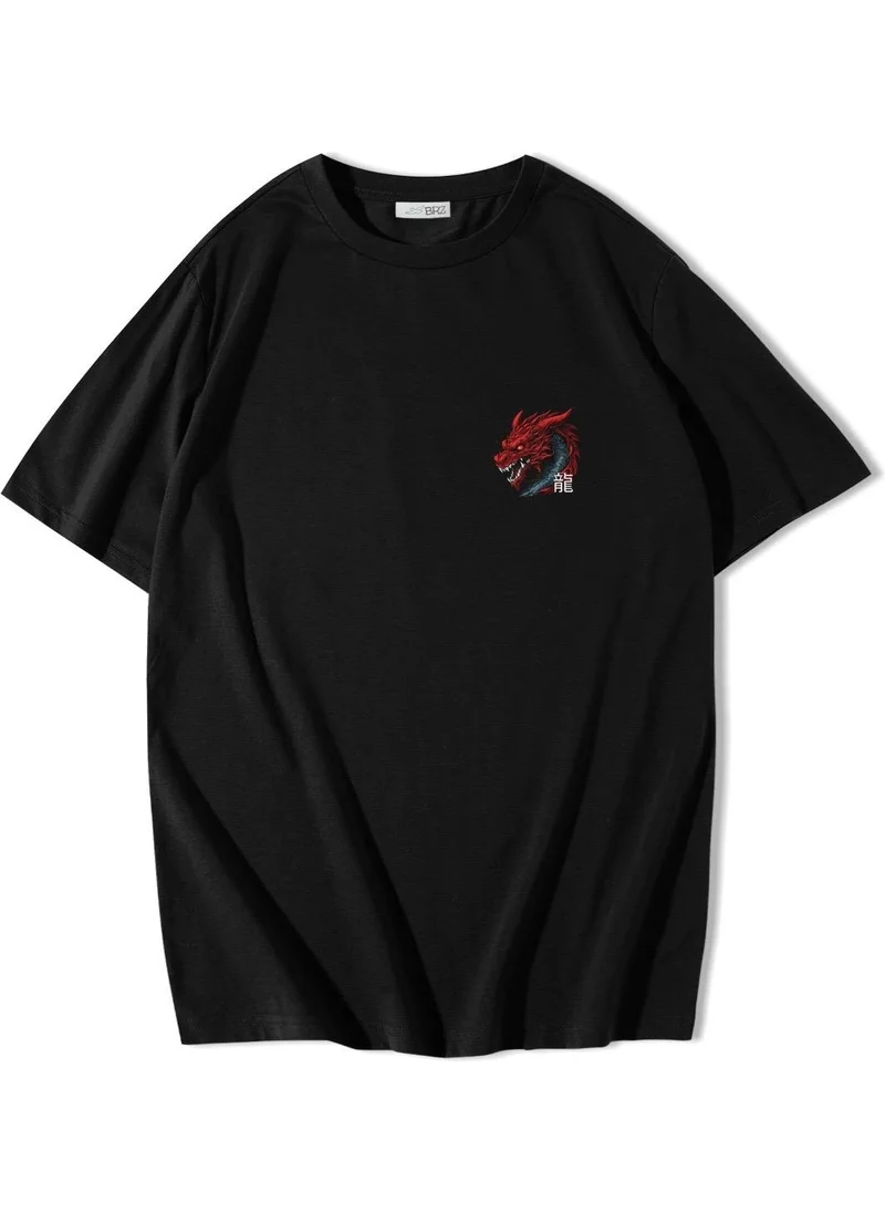 BRZ Collection Unisex Oversize Red Dragon T-Shirt