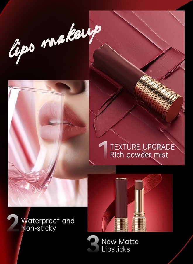 LYSdefeu Matte Velvet Lipstick,Nude Pink Lip Tint Stain, Long Lasting Lipstick 24 hour waterproof,labiales mate 24 horas originales,Matte Non-Stick Lipstick,Women's Day Lip Makeup Gift for Women Girl-04 - Image 3