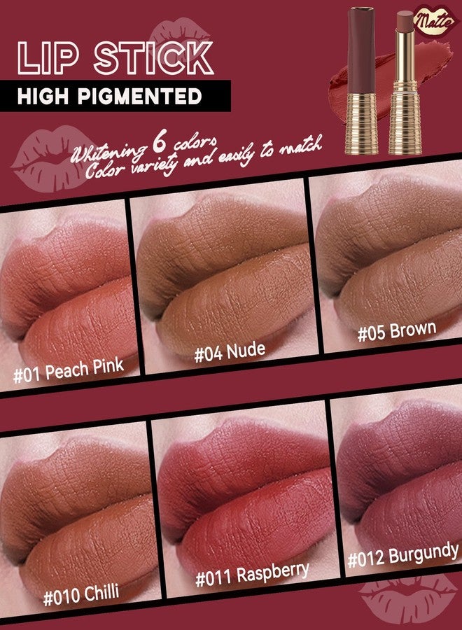 LYSdefeu Matte Velvet Lipstick,Nude Pink Lip Tint Stain, Long Lasting Lipstick 24 hour waterproof,labiales mate 24 horas originales,Matte Non-Stick Lipstick,Women's Day Lip Makeup Gift for Women Girl-04 - Image 4