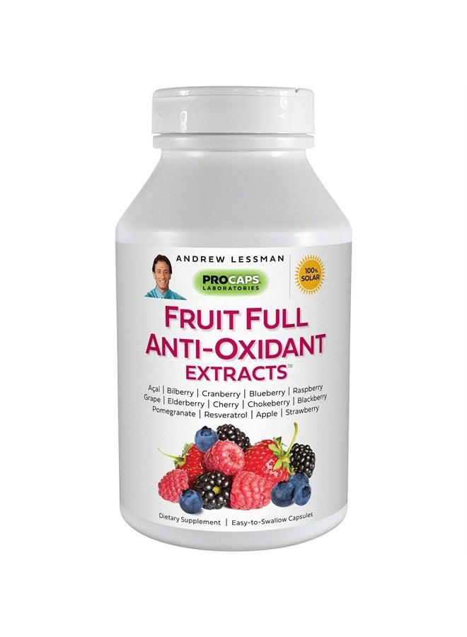 Andrew Lessman Fruit Full Anti-Oxidant Extracts 360 Capsules - 14 Natural Fruit and Berry Extracts. Bilberry, Cranberry, Grape Seed, Pomegranate, Resveratrol, and More. Easy to Swallow Capsules - Image 1