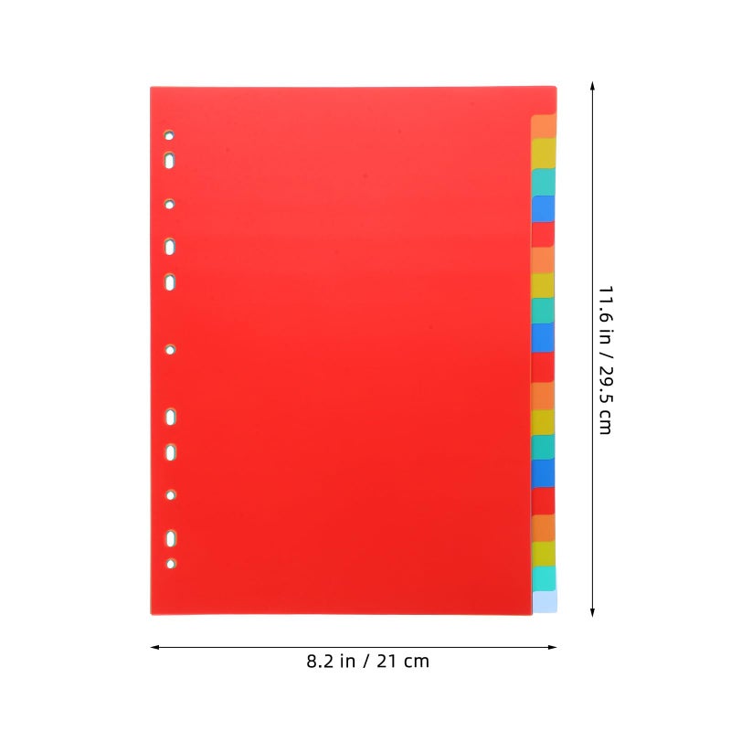 A4 Binder Dividers with 20 Blank Plastic Tabs for Ring Binders Office School Filing Organization - Image 3