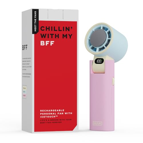 NUUK BFF Personal Hand Fan, 13000 RPM with IceTouch™ | 3600 mAh USB Rechargeable Battery [Up to 10H] | Portable Mini Fan | 100-Speed Dial | For Travel, Office, Makeup & Outdoor | 12-Month Warranty - Image 1