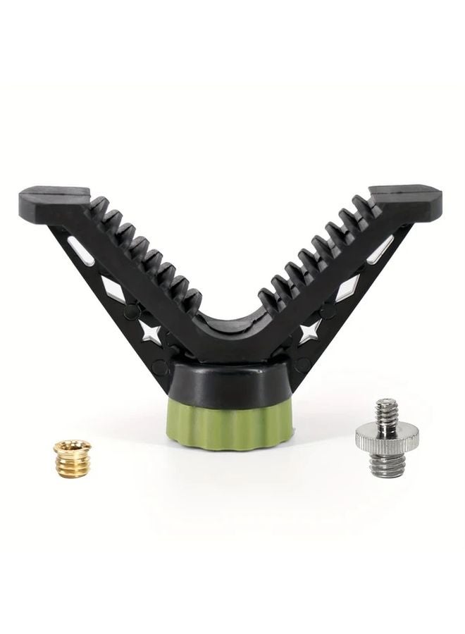Yellow V Head 360 Degree Rotation Tripod Head Portable Camera Holder Mount For Hunting - Image 1