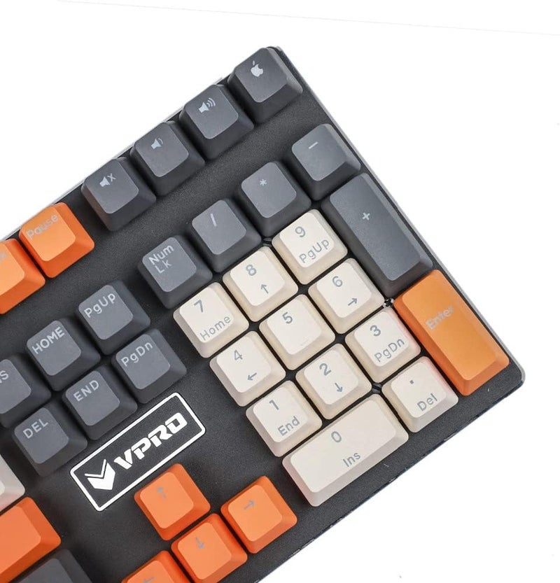 YMDK Double Shot 122 Dyed PBT Shine Through OEM Profile Keycap Rainbow Carbon Sunset Backlit Keycaps for MX Switches Mechanical Keyboard（Only Keycap） (Carbon 122 Key) - Image 5